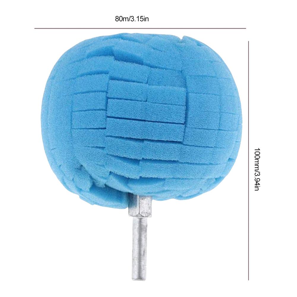 Auto Wheel Used For Electric Drill Burnishing Ball Detailed Scratch Polishing Cone Set Car Hub Buffing Sponge Car Beauty Tool