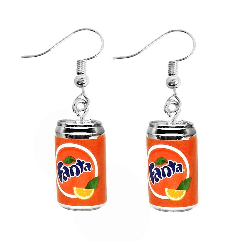Women Earring Resin Drop Funny Custom Cute Girls Eardrop Kids Chocolate Strawberry Hamburger Dog Mushroom Broccoli Coffee