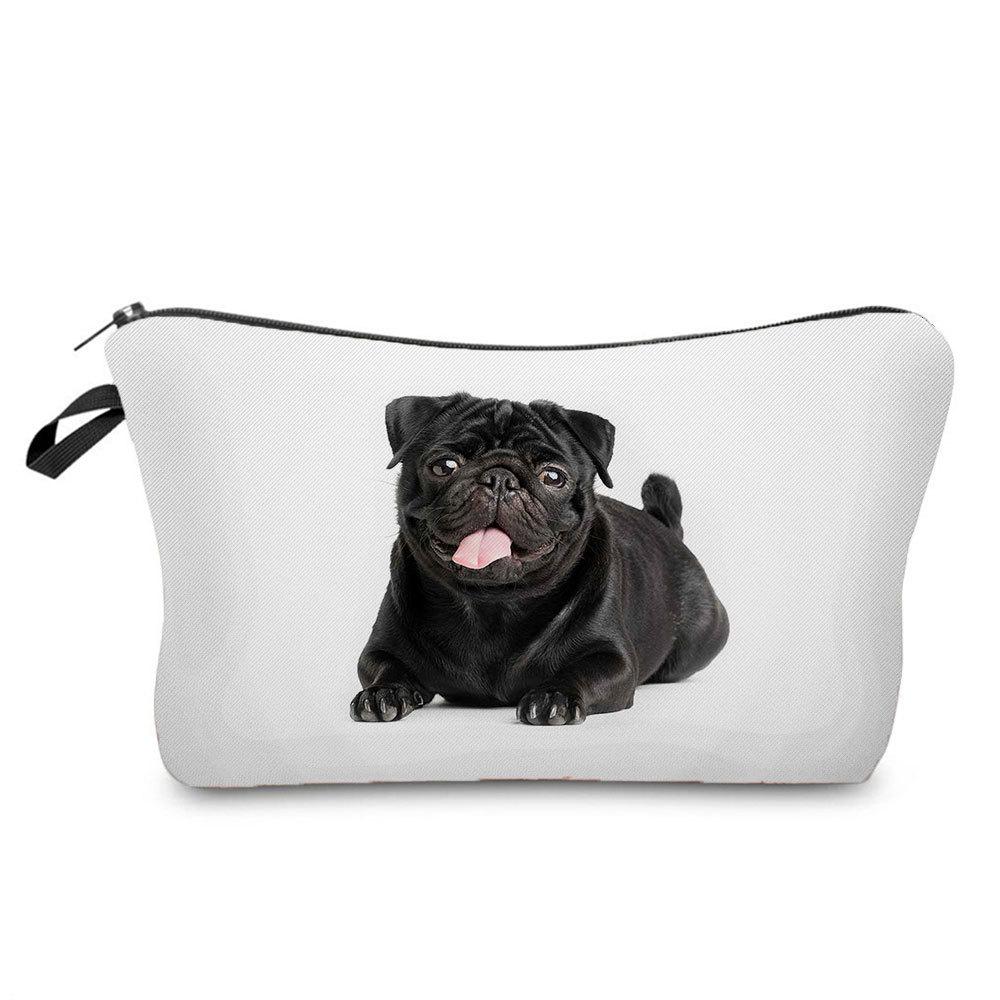 Women Dog Print Cosmetic Bag Toiletries Organize Travel Storage Case 6698 KTB