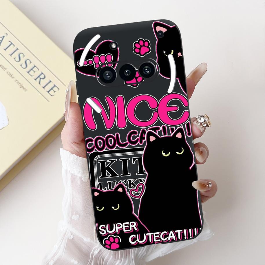 For Nothing Phone 3A Case A059 Cover Fashion Flower Soft Silicone Black Shockproof Cover On Nothing Phone3A 3 A 3APro A059P Capa