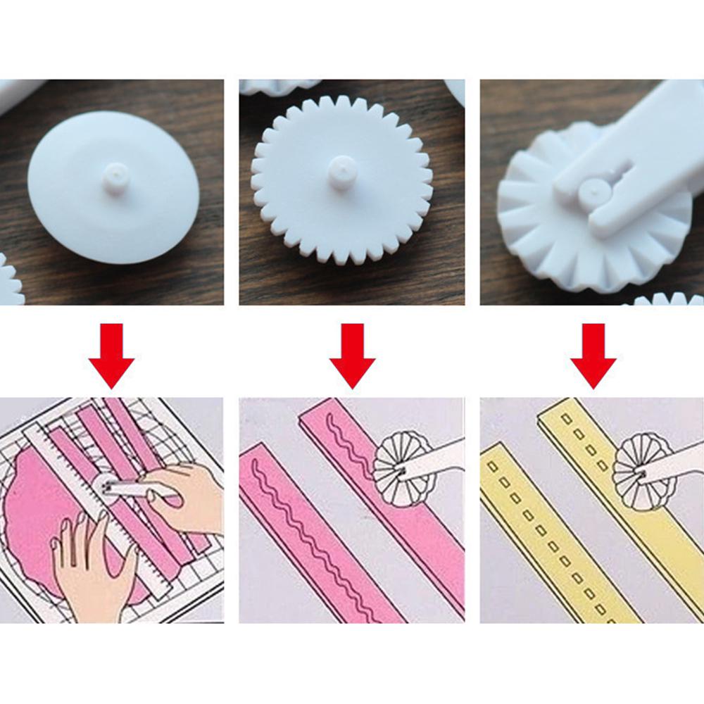 1Pc Fondant Dough Roller Pastry Cutters Baking Mold Embosser Knife Lace Press Cake Decorating Tools