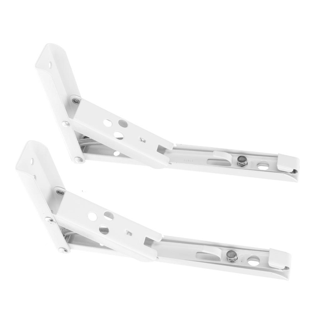 2pcs White Desk Hinge Cold Rolled Steel Folding Hinge Durable Shelf Bracket Storage
