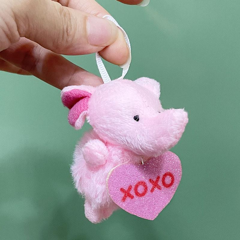 Cartoon Panda Easter Animal Plush Toys Heart Style Pendant Decorations Gift