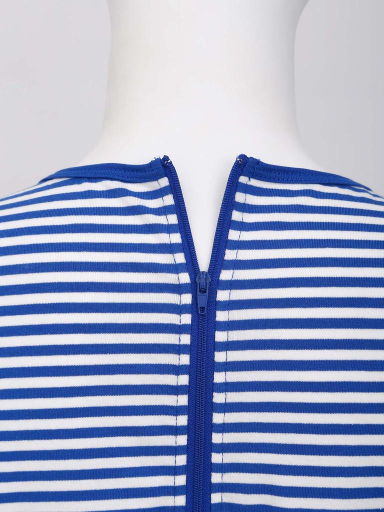 S-XXL Damen Ältere Alzheimer Pflege Gestreifter Overall Langarm Reißverschluss hinten und an den Beinen Anti-strip Body für besondere Pflegebedürfnisse