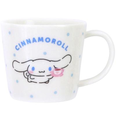 Sanrio Microwave and Dishwasher Sweets Made In 335123 "Cinnamoroll" Mug, Medium, Approx. 280ml, Safe, Characters, & Dots, Japan,