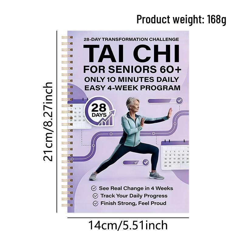 Tai Chi Walking Plan: 28-Day Journal for Seniors