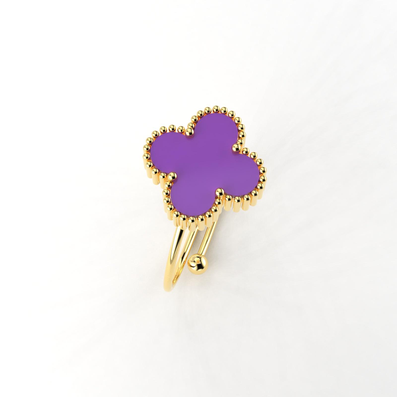 

Кольцо из титановой стали с лепестком четырехлистного клевера и перламутром, женское, регулируемое, на палец, нишевое, маленькое, свежее, с маленьким дизайном, кольцо на указательный палец Adjustable opening