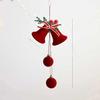 Christmas Bell Tree Decor Red Velvet Material Festive Home Window Embellishments