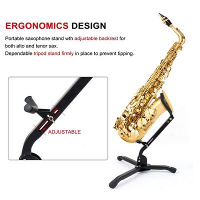 Alto Tenor Saxophon Ständer Display Instrument Zubehör Metall Material Dreieck Basis Design