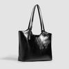 Simple Oil Wax Leather Shoulder Bag Large Capacity Tote Bag Fashion Daily Commuting Versatile Casual Shoulder Bag Women