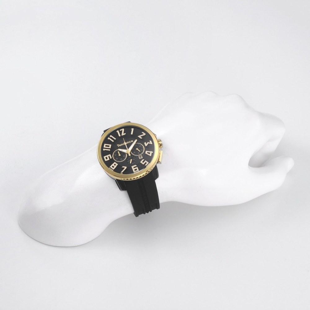 TENDENCE Gulliver Watch 47 Quartz Stainless Steel Black Dial Mineral Glass 47MM TY460011