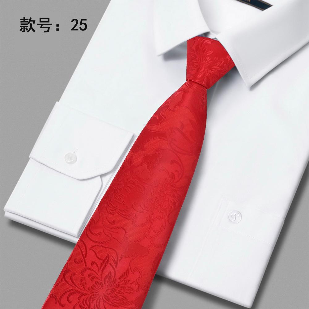 Men'S Tie Polyester Jacquard Embroidered Tie High-End Business Casual Dress Tie