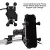 Universal Motorcycle Phone Holder Mobile Stand Bracket Support USB Charger