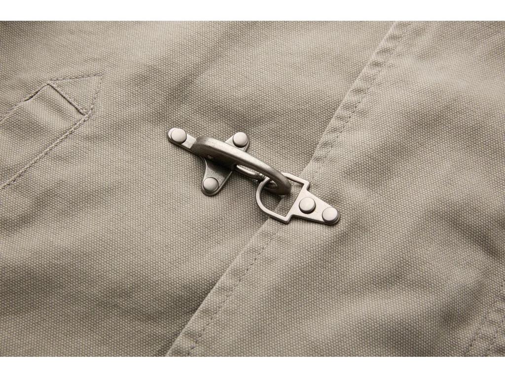 Unisex Retro Workwear Jacket - Autumn/Winter Stand Collar with Lobster Clasp
