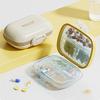 Moisture-Proof Portable Pill Box 7 Compartment Dustproof Medicine Organizer Food Grade Compact Travel Pill Dispenser
