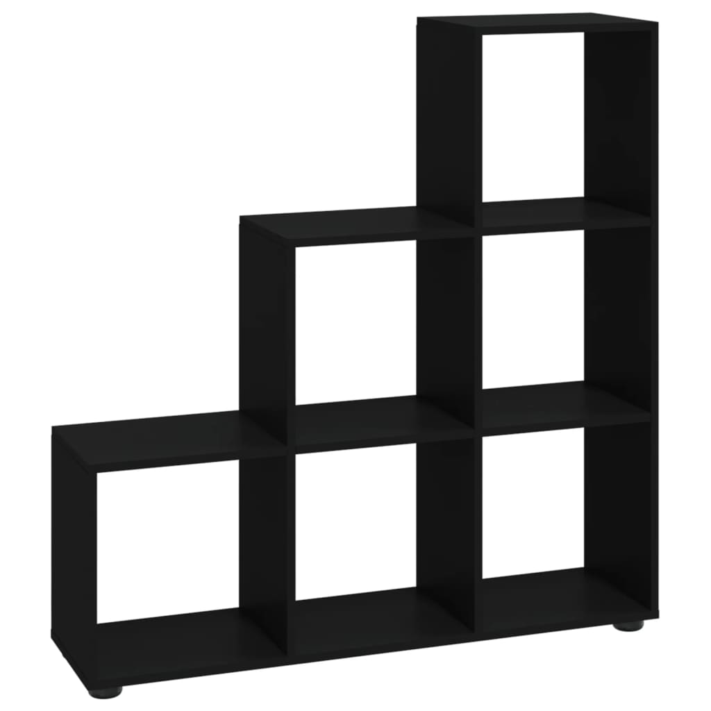 Staircase Bookshelf Black 107 Cm Particleboard