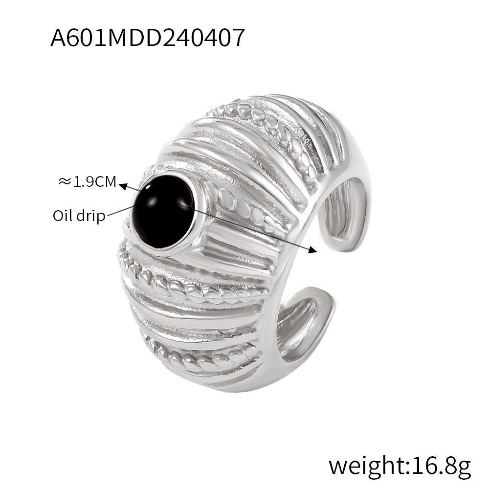 316L Stainless Steel Rings For Women 18K Gold Plated Waterproof Women's Chunky Ring Goth Golden Open Ring Luxury Woman Zircon