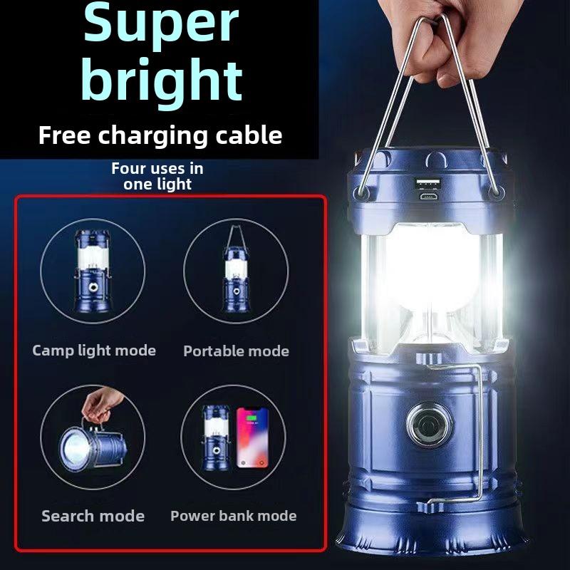 Solar Rechargeable Camping Emergency Lighting Super Bright Tent Horse Light
