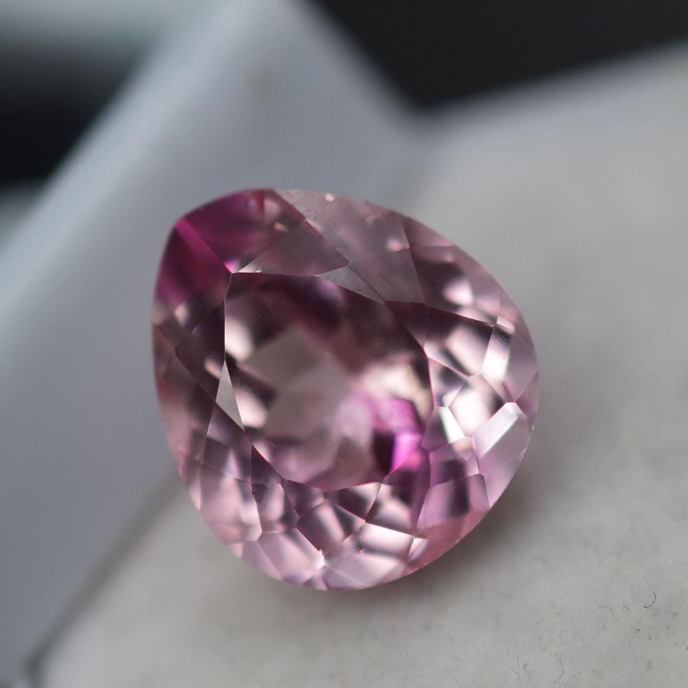 7.50 Ct Padparadscha Sapphire Natural Pear Certified Beautiful Ceylon Gemstone