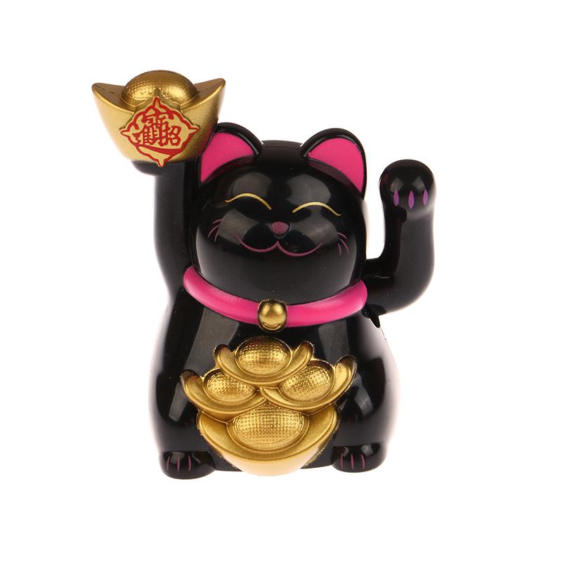 1 Stück Mini Solarbetriebene Chinesische Glückskatze Reichtum Winken Schütteln Hand Glück Willkommen Katze Süße Glückskatze Home Auto Dekor Geschenk