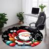 1 Stück Weihnachts-Nikolaus Stuhlteppich für das Büro, Runder rutschfester langlebiger großer Büroteppich, Geeignet für das Büro