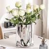 1PC Gold Plated Vase Creative Flower Vase Luxury Aesthetic Room Decoration Ornament for Living Room 3 Sizes