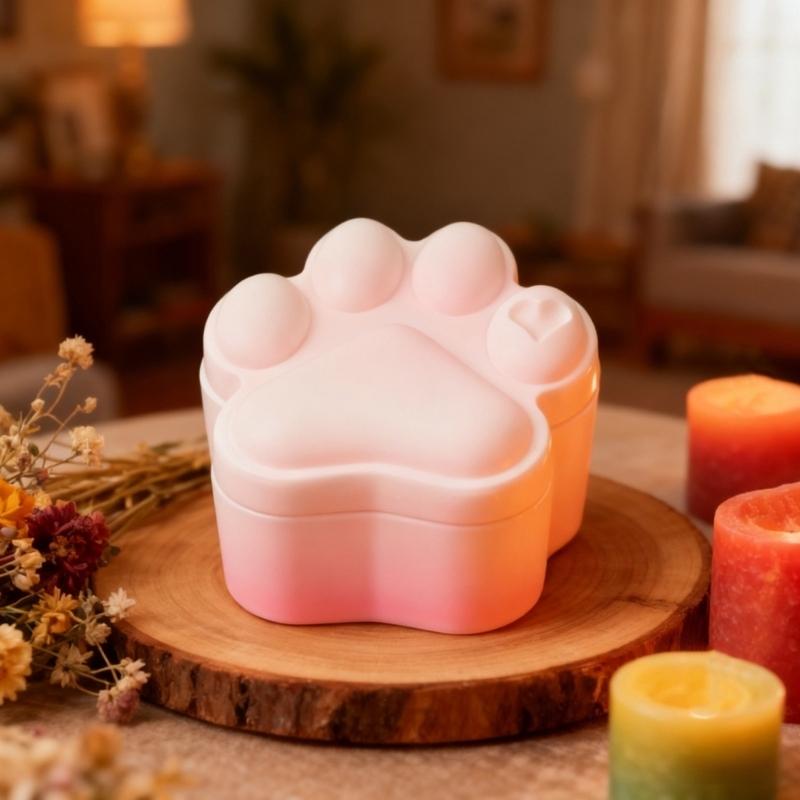 Silicone Dog Paw Shape Crafting Molds Jewelry Organizers Containers Molds Perfect for Candle Making Easy Demolding
