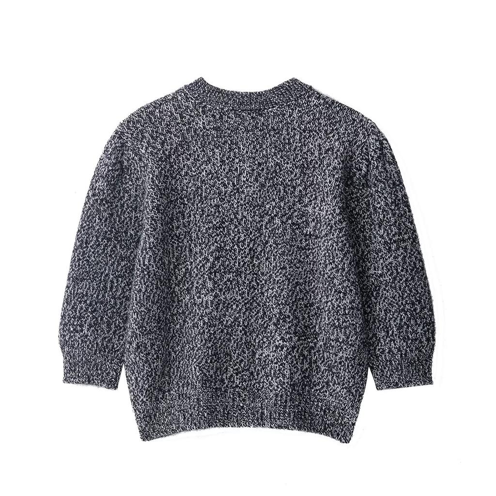 European and American Style New Women's Fashionable Versatile Cross-border Comfortable French Puff Sleeve Knit Jacket