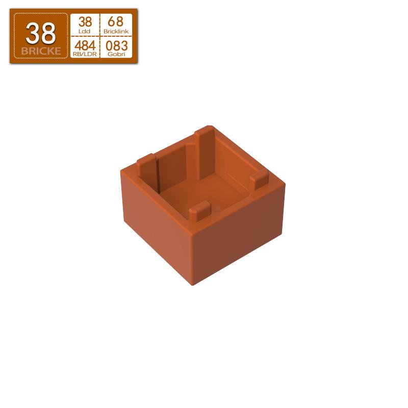 

BRICKE 35700 2x2x1 Building Block Box Compatible with LEGO MOC DIY Accessories 42 pcs кавовий