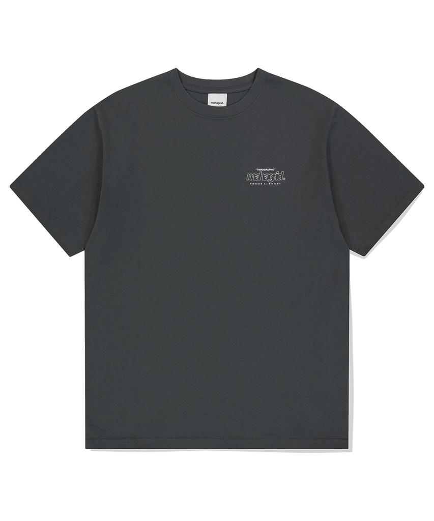 MAHAGRID Back Third Logo Tee Charcoal(Mg2Fmmt502A)