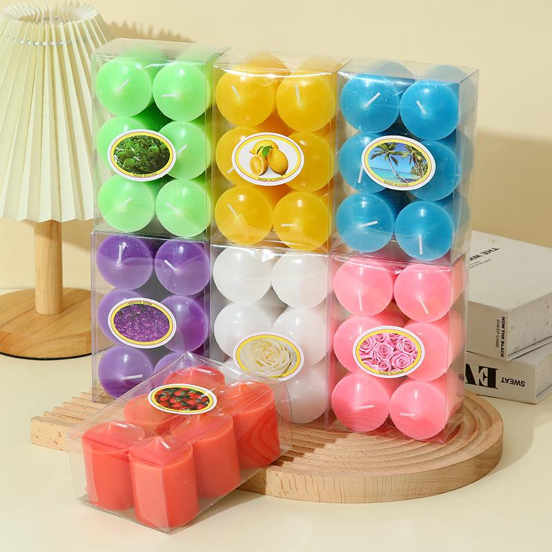 6 PVC Boxed Cup Wax Bar Ins Proposal Creative Picture Pose Candy Color Power Outage Emergency Candle
