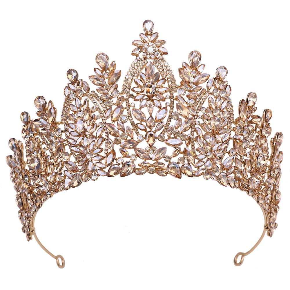 2026 European and American Beauty Pageant Bridal Crown Headgear, Alloy Crystal Wedding Headband Headband Headgear Crown