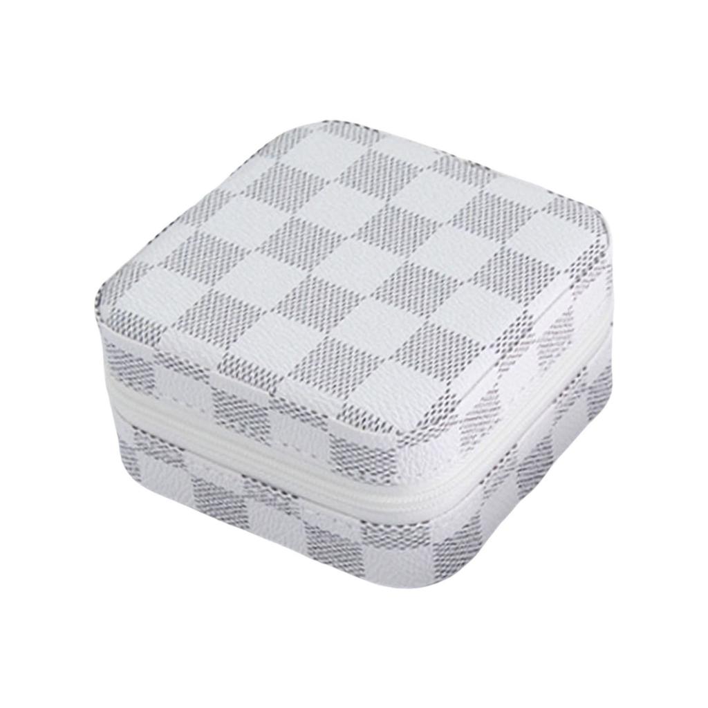 Elegant Small Jewelry Box Double Layer Portable Case PU Texture Jewelry Display Accessories Suitable for Daily Use