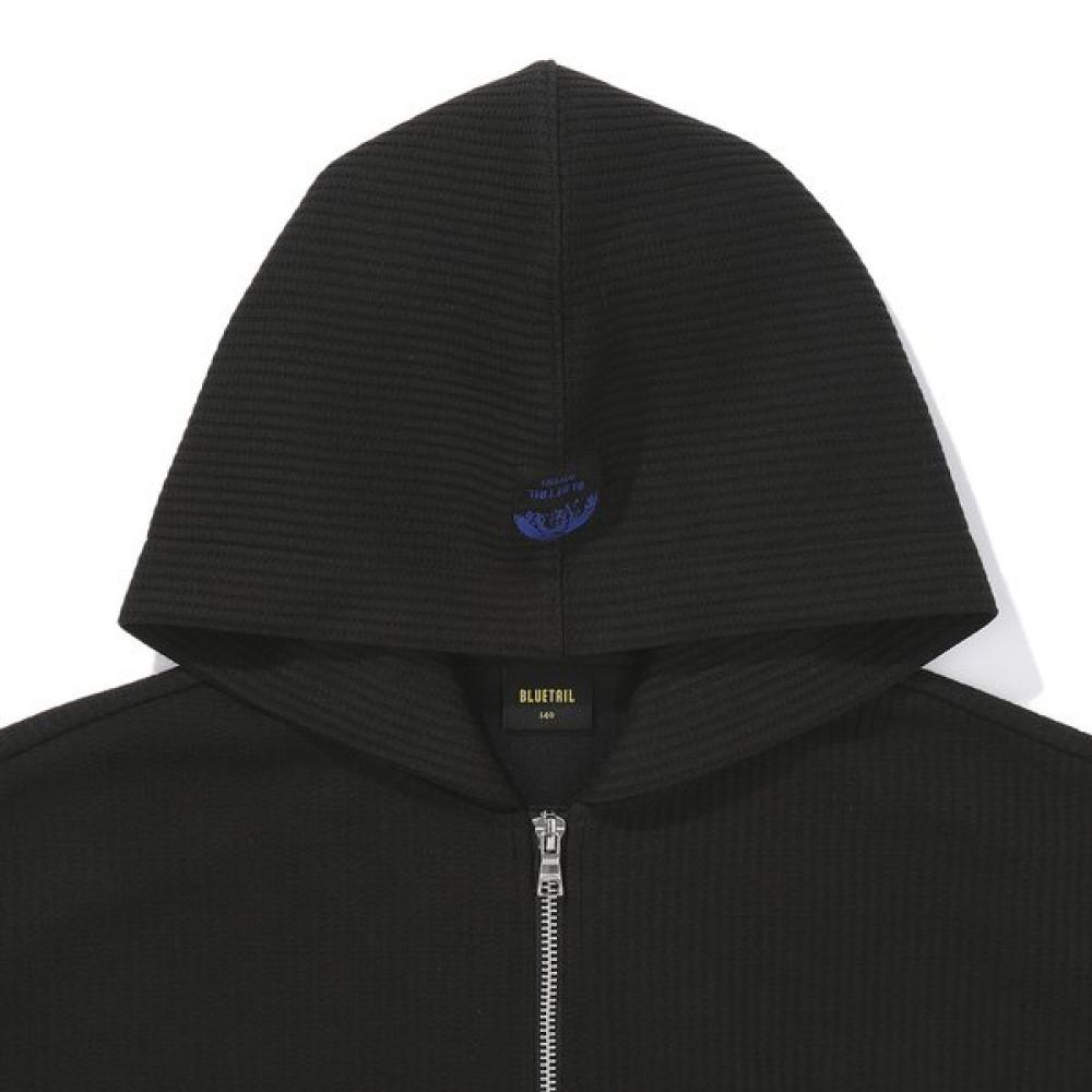Bluetail Black Waffle Hoodie Zip Up Aaa1jp01bk