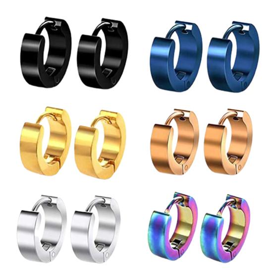 Cercei rotunji Safe Unsex Unisex Clip rotund pentru ureche din oțel inoxidabil