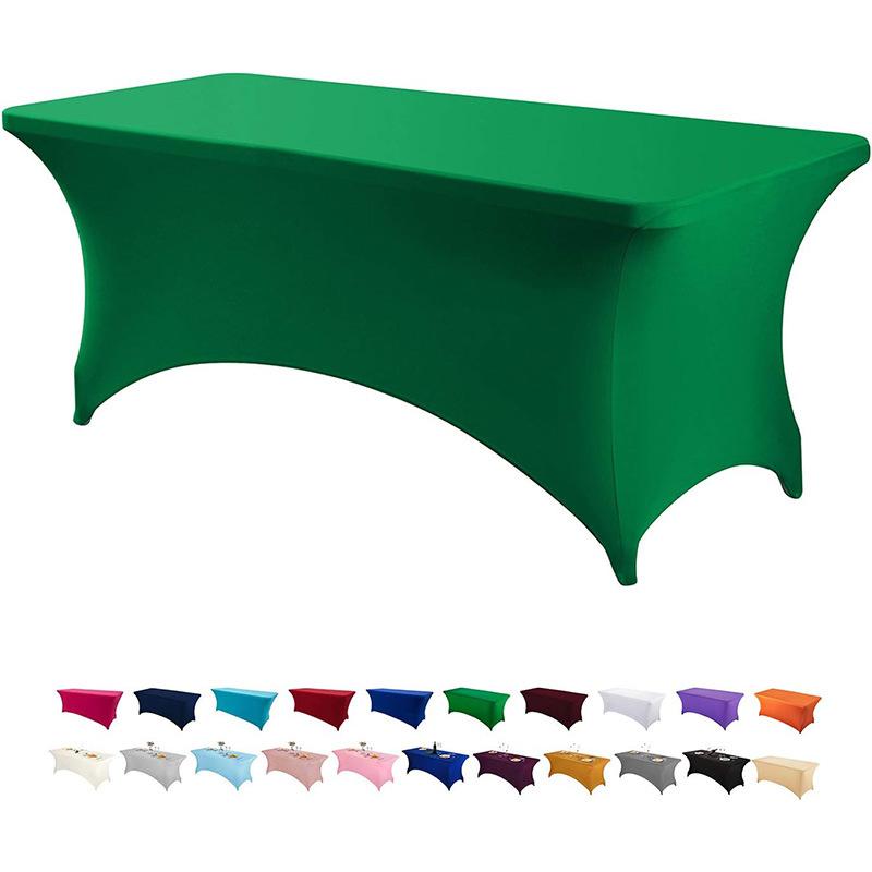 Stretch Spandex Table Cover for Rectangular Tables, Elastic Fitted Tablecloth, Wrinkle Resistant Table Cloth for Parties,Wedding