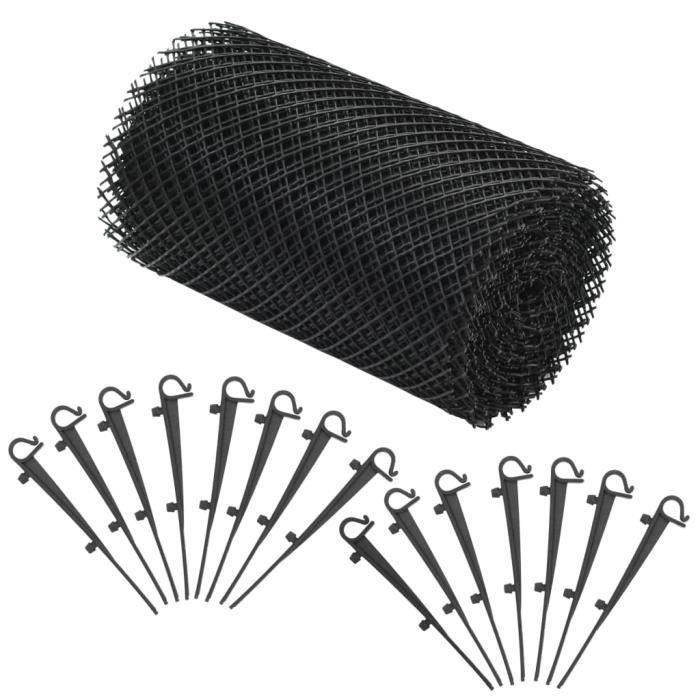 VidaXL Maille de gouttière 4 pcs avec clips PEHD 1,08