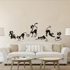 Six Cute Cats Waist Line Home Decoration Wall Stickers Creative Wallpaper Cat Stickers