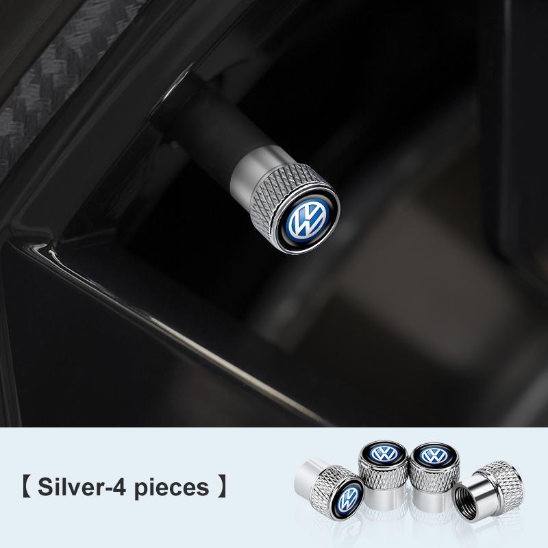 2026 Hot For Volkswagen VW 4pcs Metal Car Wheel Tire Valve Cap Stem Covers Accessories For Volkswagen VW R Polo Golf 8 Tiguan Pa