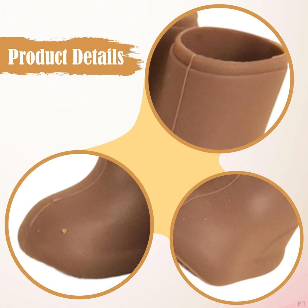 Doll Miniature Shoes Flexible Nonslip Rain Boots Toy Costume Replacement Silicone Handmade