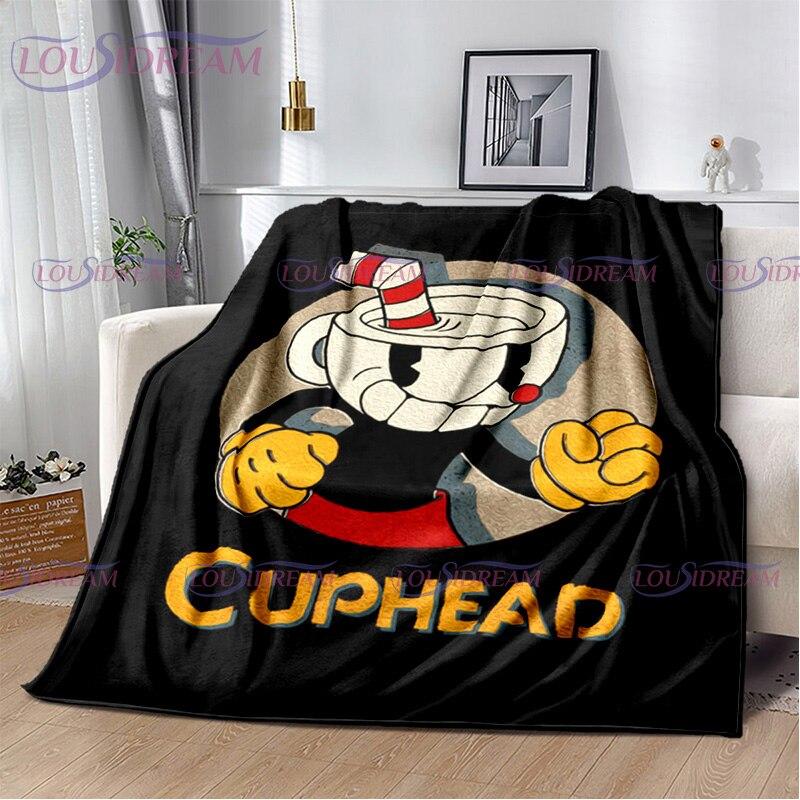 Kreslený roztomilý šálek s potiskem přikrývka pohovka přikrývka cestovní povlečení přikrývka flanelová přikrývka přehoz přes postel lehké cestovní