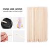 Double-Headed Orange Wood Cuticle Pusher and Nail Groove Cleaner Stick