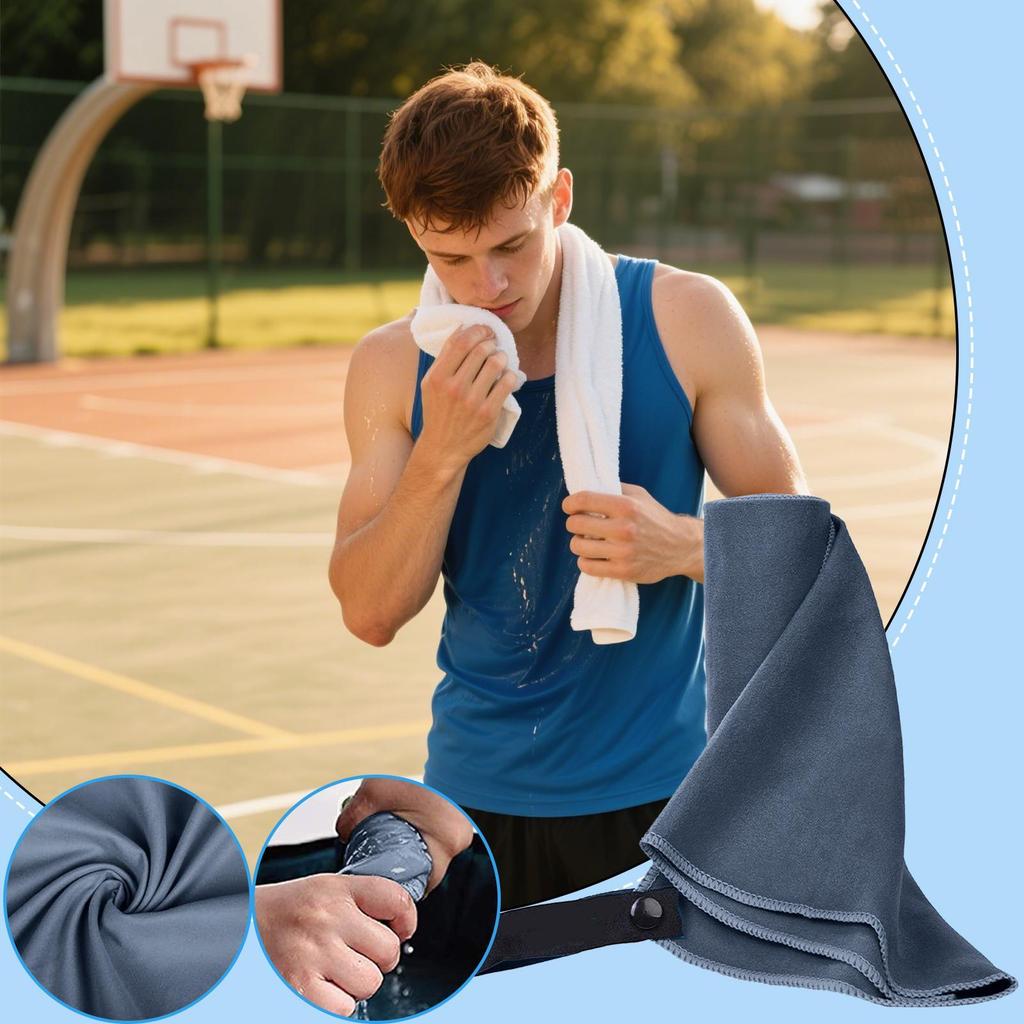 Quick-Dry Sports Towel Microfiber Running Yoga Gym Fitness Basketball Outdoor Camping Hiking Beach Towels