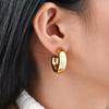 Set Jewelry for Women,Irregular Geometric Oval Earrings,Three-Piece Set C-Shaped Drop Earrings,Fashion Party Accessories Gift