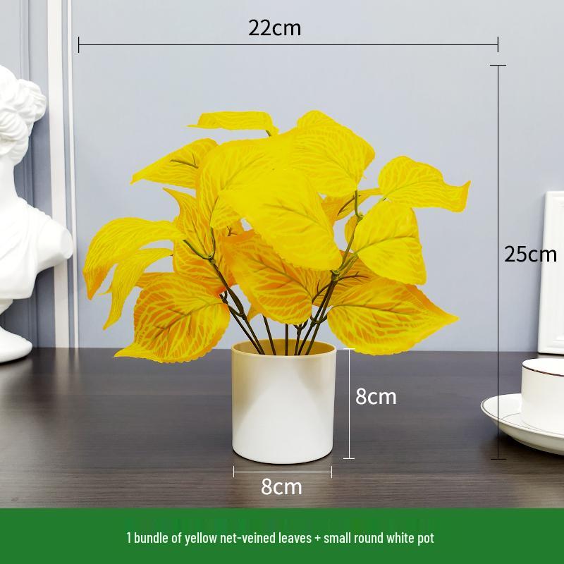 Nordic Artificial Green Plant Bonsai for Office or Home Decor - Small Indoor Potted Ornament