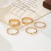 Vintage Gold Color Pattern Carved Stackable Ring Set Suitable for Daily Wear Festivals, Parties Jewelry Accessories Unisex