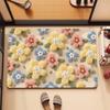 Fresh Floral 3D Diatomaceous Earth Bathroom Mat