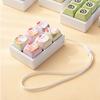 Clicky Button Fidget Clicker Toy Football Pattern Finger Keyboard Pendant  for Adults