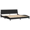 VidaXL Bed Frames with LED Lights, Upholstered Bed with Slat Base, Double Bed, Adult Bed, Modern, Black 200x200 Cm 3213801