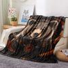 Native Americans and Animals  Print Flannel Blanket, High Quality Comfortable for All Seasons, Home Decor, Warmth and Comfort